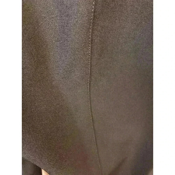 Ann Taylor Size 12 Black Dress Pants Zip Side Elastic Waist Band Stretch Seams - Picture 3 of 7